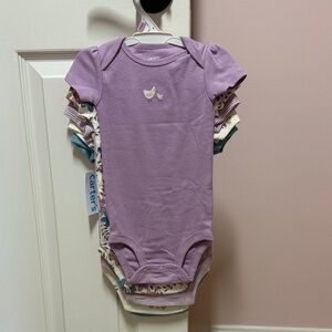 Carter's Lavender and Multicolor Baby Bodysuit Set